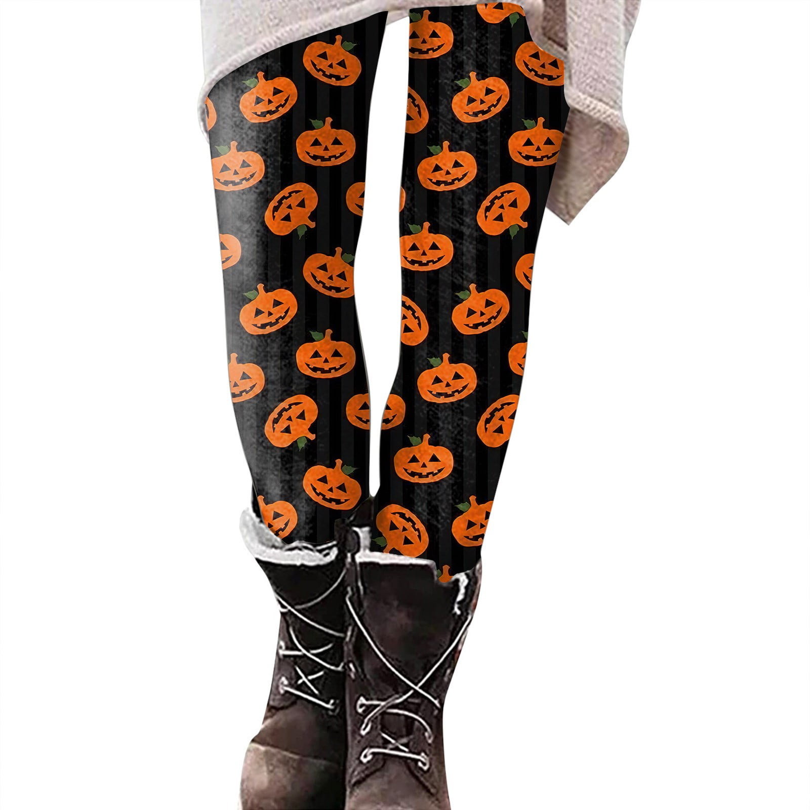 UoCefik Womens Halloween Leggings with Pockets Pumpkin Printed High ...