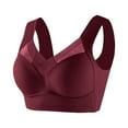 thumbnail image 1 of UoCefik Zenchic Bra - Seamless Powerful Push Up Wireless Bra Lift Full-Figure Posture Correcting Bra Ice Silk Anti Sagging Bra Wine 3X-Large, 1 of 4