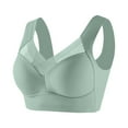 thumbnail image 1 of UoCefik Zenchic Bras for Seniors Seamless Wireless Posture Correcting Push Up Bra Anti Sagging Full Coverage Ice Silk Bra Light Green 3X-Large, 1 of 4