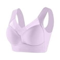 thumbnail image 1 of UoCefik Zenchic Bras for Seniors Seamless Wireless Posture Correcting Push Up Bra Anti Sagging Full Coverage Ice Silk Bra Light Purple 5X-Large, 1 of 4
