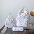 thumbnail image 1 of Uobin Bow Print 3 Pieces Backpack Set Lightweight Nylon Student Daypack with Handbag & Pencil Case Multi Pocket Water Resistant Casual Bag for Travel Commute Outdoor, 1 of 5