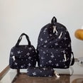 thumbnail image 1 of Uobin Bow Print 3 Pieces Backpack Set Lightweight Nylon Student Daypack with Handbag & Pencil Case Multi Pocket Water Resistant Casual Bag for Travel Commute Outdoor, 1 of 8