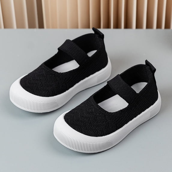 Uobin Breathable Girls Casual Sneakers Lightweight Elastic Low Top Walking Shoes For Toddler Kids Outdoor Play