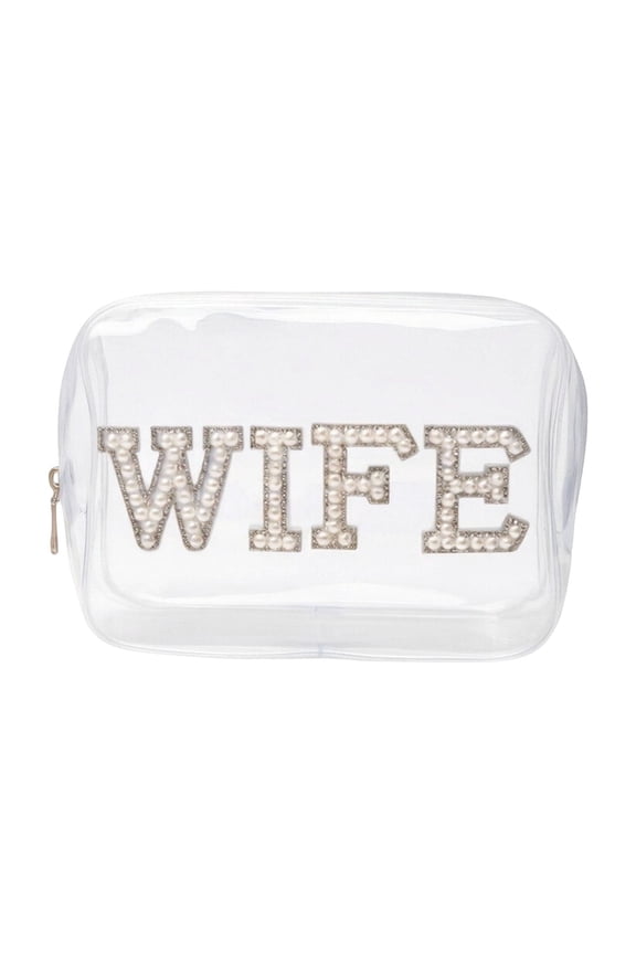 Clear For Bride Wedding Travel Toiletry Organizer Tote With Handle Bridesmaid Storage Pouch