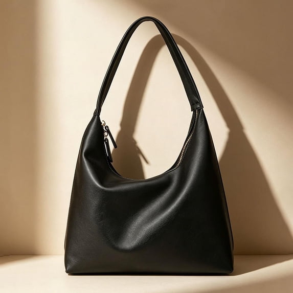 Uobin Elegant Minimalist Soft Shoulder Bag Timeless Pure Color Carryall For Daily Commute