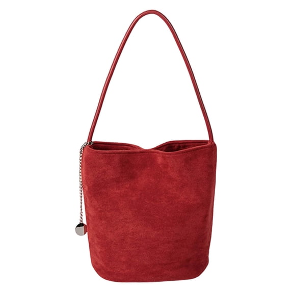 Uobin Elegant Velvet Shoulder Bag With Adjustable Strap For Casual Crossbody Handbag Soft Purse