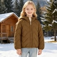 thumbnail image 1 of Uobin Girls -Lined Hooded Parka Jacket, Mid-Length Winter Coat with Zip Pockets for Kids Outdoor, 1 of 7