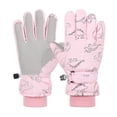 thumbnail image 1 of Uobin Kids Dinosaur Print Ski Gloves Warm Waterproof Snow Mittens for Boys Girls Youth Winter Outdoor Cold Weather Sports, 1 of 8