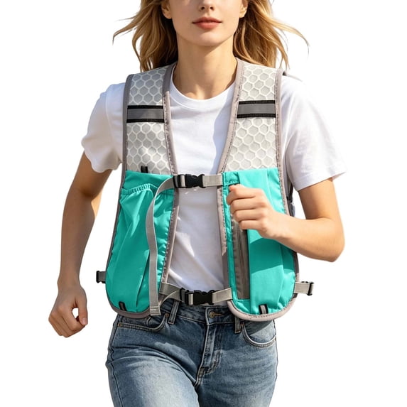 Uobin Lightweight Outdoor Running Vest Backpack With Hydration Bottle Pocket Minimalist Biking Hiking Pack Hands Free Storage for Jogging Gym