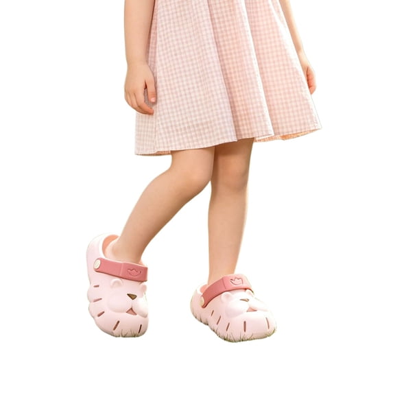 Uobin Summer Kids Sandals for Girls Breathable Outdoor Clogs Cartoon Design Lightweight Breathable Durable Slip-on Slides On Footwear for Daily Play and Warm Weather