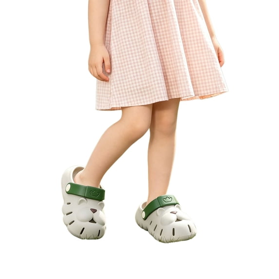 Uobin Summer Kids Sandals for Girls Breathable Outdoor Clogs Cartoon Design Lightweight Breathable Durable Slip-on Slides On Footwear for Daily Play and Warm Weather