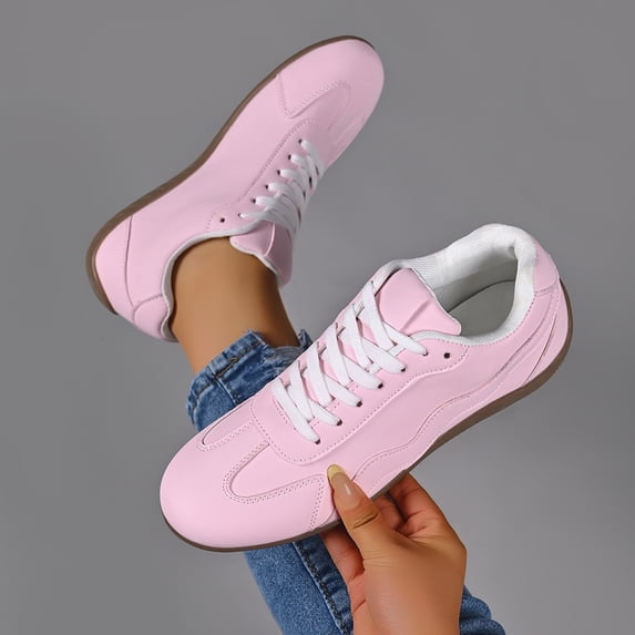 Uobin Women's Low Top Casual Lace Up Sneakers Fashion Minimalist Unisex Couple Matching Shoes Lightweight for Spring Summer