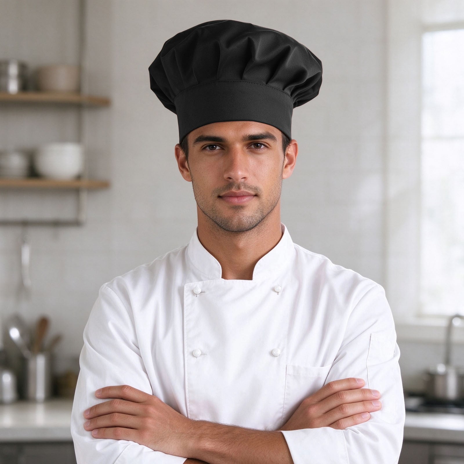 Kitchen Cheff Hat Uobin Unisex Chef Hat Professional Kitchen Cooking Cap Adjustable Baker ...