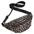 thumbnail image 1 of Uobin Unisex Leopard‑Print Fanny Pack, Water‑Resistant Multi‑Zipper Crossbody Chest Waist Bag, Adjustable Lightweight Sling Pouch for Casual Outdoor Daily Use, 1 of 1