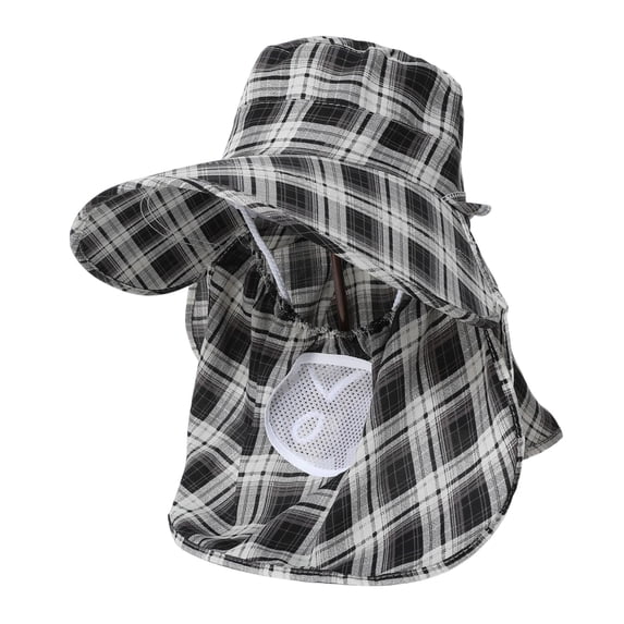 Uobin Wide Brim Sun Hat With Neck Lightweight Breathable UPF 50+ Adjustable Chin Strap Summer Outdoor Travel Cycling Hiking Gardening