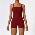 thumbnail image 1 of Uobin Women 2 Piece Workout Sets Padded Gym Yoga Tank Top High Waisted Biker Shorts with Pockets, 1 of 3