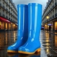 thumbnail image 1 of Uobin Women On High Top Rain Boots Comfortable Rubber Shoes Outdoor Daily Use Sole Lightweight Design Easy Wear All Day, 1 of 3