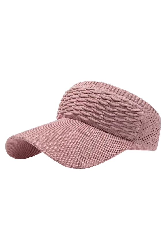 Women Sun Visor Hat for Women Summer Knitted Hats Elastic Sports Hat Empty Top Wide Brim Hat for UV Protection Cap
