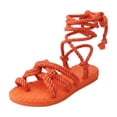 thumbnail image 1 of Uobin Women’s Flat Sandals – Comfortable Lace-Up Gladiator Sandals with Adjustable Ankle Wrap | Strappy Crisscross Open Toe Tie-Up Shoes for Summer, Beach & Travel, 1 of 8