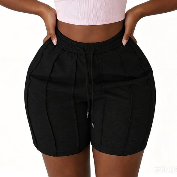 Uobin Women's Sweat Shorts Plus Size Lounge Athletic Drawstring High Waisted Trendy Summer Shorts with Pockets