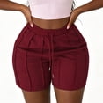 thumbnail image 1 of Uobin Women's Sweat Shorts Plus Size Lounge Athletic Drawstring High Waisted Trendy Summer Shorts with Pockets, 1 of 5