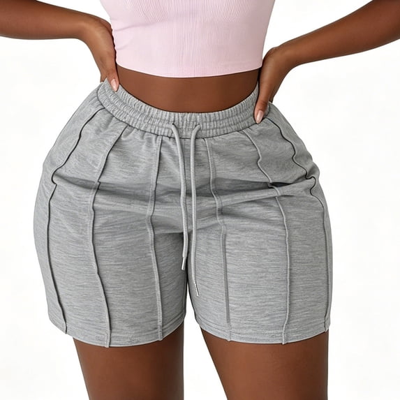 Uobin Women's Sweat Shorts Plus Size Lounge Athletic Drawstring High Waisted Trendy Summer Shorts with Pockets