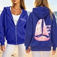 thumbnail image 1 of Uobin Womens Zip Up Hoodies Long Sleeve Cute Cartoon Print Lightweight sweatshirt Loose Fit Workout Plain Hoodies Y2K Jacket with Pockets 2026 Fashion Clothes, 1 of 6