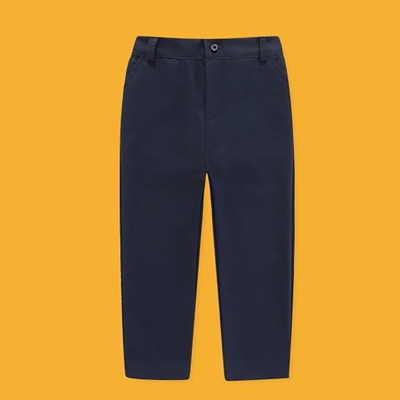 Uobin Youth Boys School Uniform Pants Boy Quick Dry Chino Pants Adjustable Waist & Fade Resistant with Pockets for Kids 5-18Y