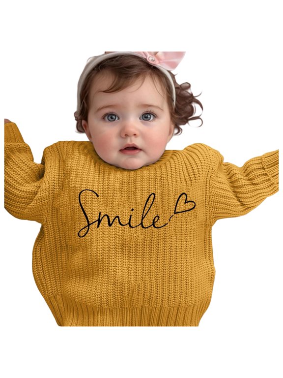 Baby Custom Embroidered Knit Sweater, Personalized Text Pullover with Letter Embroidery for Baby Photoshoots and Meaningful Gift Giving