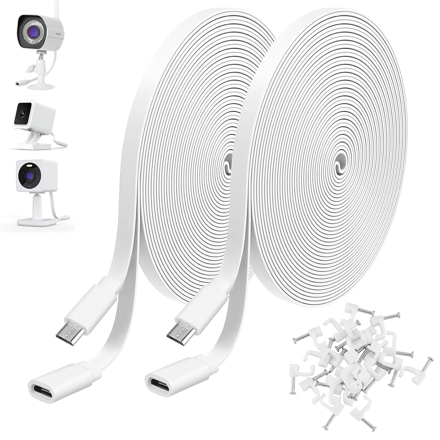 Uogw 2Pack ro USB Extension Cable Compatible with Zmodo, Wyze Cam OG