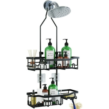Uoisaiko Upgraded Extended Length Shower Organizer with Hooks, Rustproof Shampoo Soap Holder, Large Hanging Bathroom Caddy
