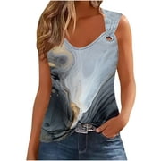 Uojfnhb Cotton Tank Tops Holiday Tank Tops for Women Short Sleeve Shirts for Teen Girls Sexy Summer Tops Vintage Tees