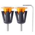 thumbnail image 1 of Uonlytech 1Pair Bike Handlebar End Plug in Aluminum Alloy with Mounts and Installation Wrench Golden, 1 of 6