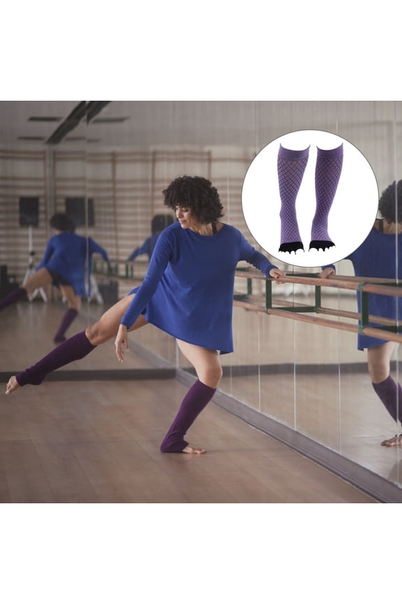 1 Pair of Short Socks with Split Toe Design for Running in Purple