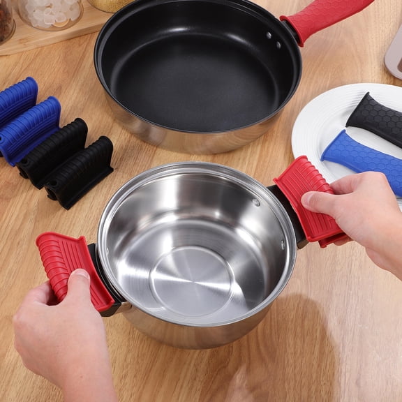 Uonlytech 1 Set Silicone Handle Gripper Honeycomb Grid For Cooking Pots And Pans