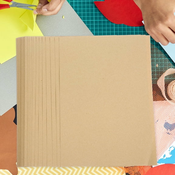 Uonlytech Durable Khaki Chip Board Sheets for Scrapbooking and Handcrafts 1Pack
