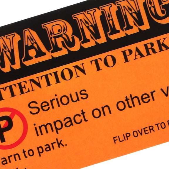 Uonlytech 100Pcs Paper Bad Parking Cards with Unique Design for Effective Vehicle Warning and Reminder