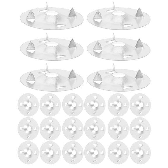 Uonlytech 100pcs Plasterboard Washers Silver Iron Fastening for Foam Board Indoor Use