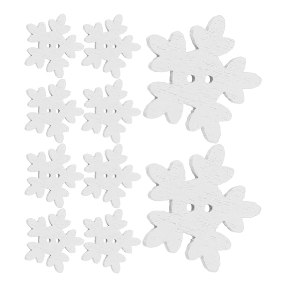 Uonlytech 100pcs White Snowflake Accessories for Christmas Decoration and DIY Crafting
