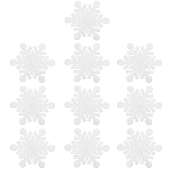 Uonlytech Creative Snowflake Shaped Stickers White Patches for Clothes Embroidery 10Pcs