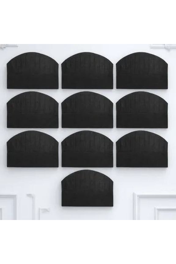 10Pcs Black Chef Hat Disposable Nonwoven Fabric Comfortable Kitchen Uniform