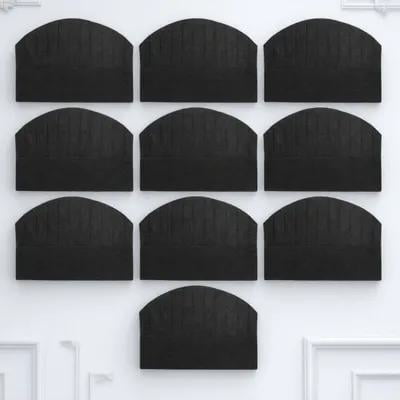Uonlytech 10Pcs Black Chef Hat Disposable Nonwoven Fabric Comfortable Kitchen Uniform