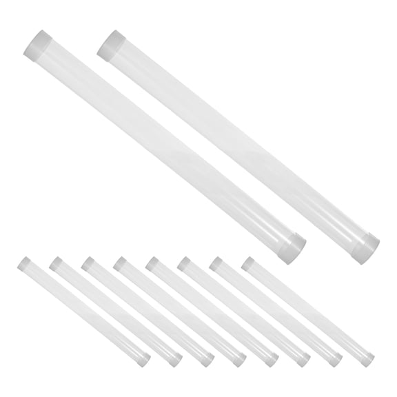 Uonlytech 10Pcs Clear Poster Storage Tubes with Tight Sealing Caps Ideal for Shipping Artwork Blueprints and Crafts