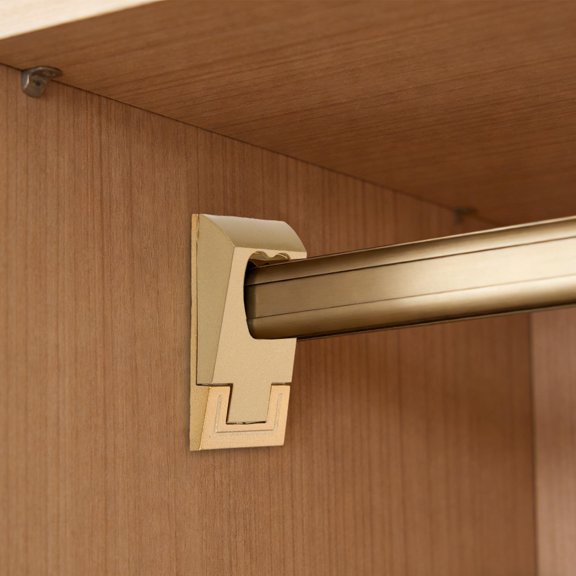 Uonlytech 10Pcs Heavy Duty Closet Clothes Rod Bracket Golden Metal Heart Shape for Home Storage