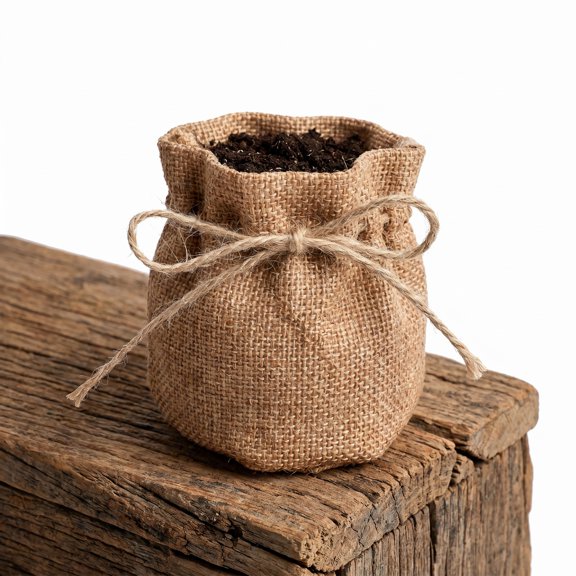 Uonlytech 10Pcs Outdoor Garden Grow Bags in Brown Linen for Versatile Use on Balconies Patios and Rooftops