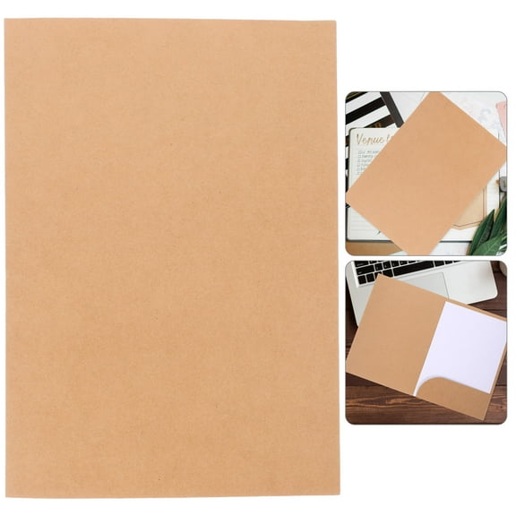 Uonlytech Paper File Organizer Light Brown A4 Document Holder for Files Holding 10Pcs