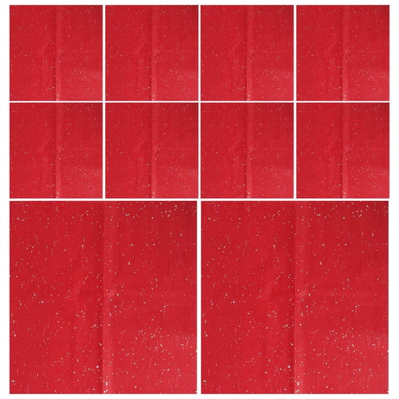 Uonlytech 10Pcs Red Foil Tissue Paper Sheets for Wrapping Candy Handmade Soap and Art Project Crafts