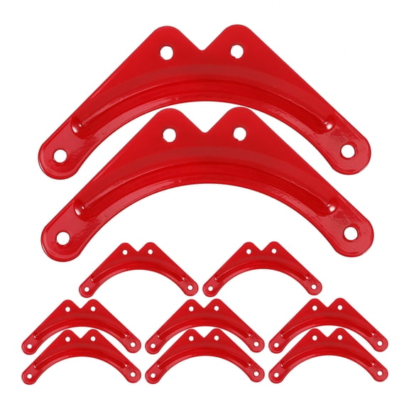 Uonlytech 10Pcs Red Step Ladder Corner Bracket Reinforcement Plate Heavy Duty Sturdy Support