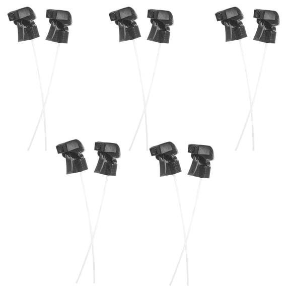 Uonlytech 10Pcs Replacement Spray Bottle Nozzles 28Mm Plastic Trigger Sprayer Heads for Cleaning Bottles Black