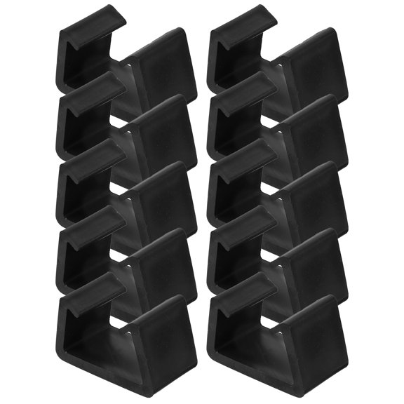 Uonlytech 10Pcs Sectional Furniture Clips Black for Outdoor Couch Connectors and Wicker Chair Support